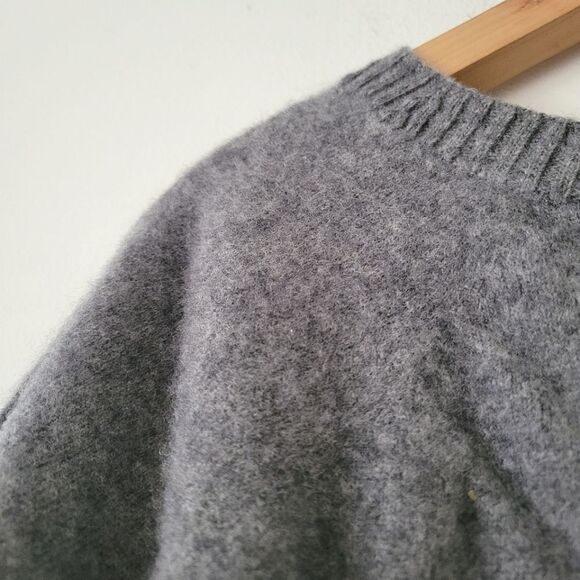 Celtic & Co 100% Supersoft Lambs Wool Knit Midi Sweater Dress Derby Gray L - Picture 2 of 9